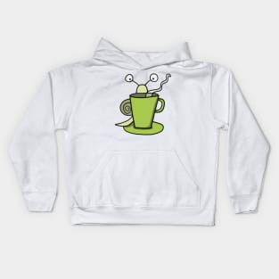 Snail with coffee Kids Hoodie